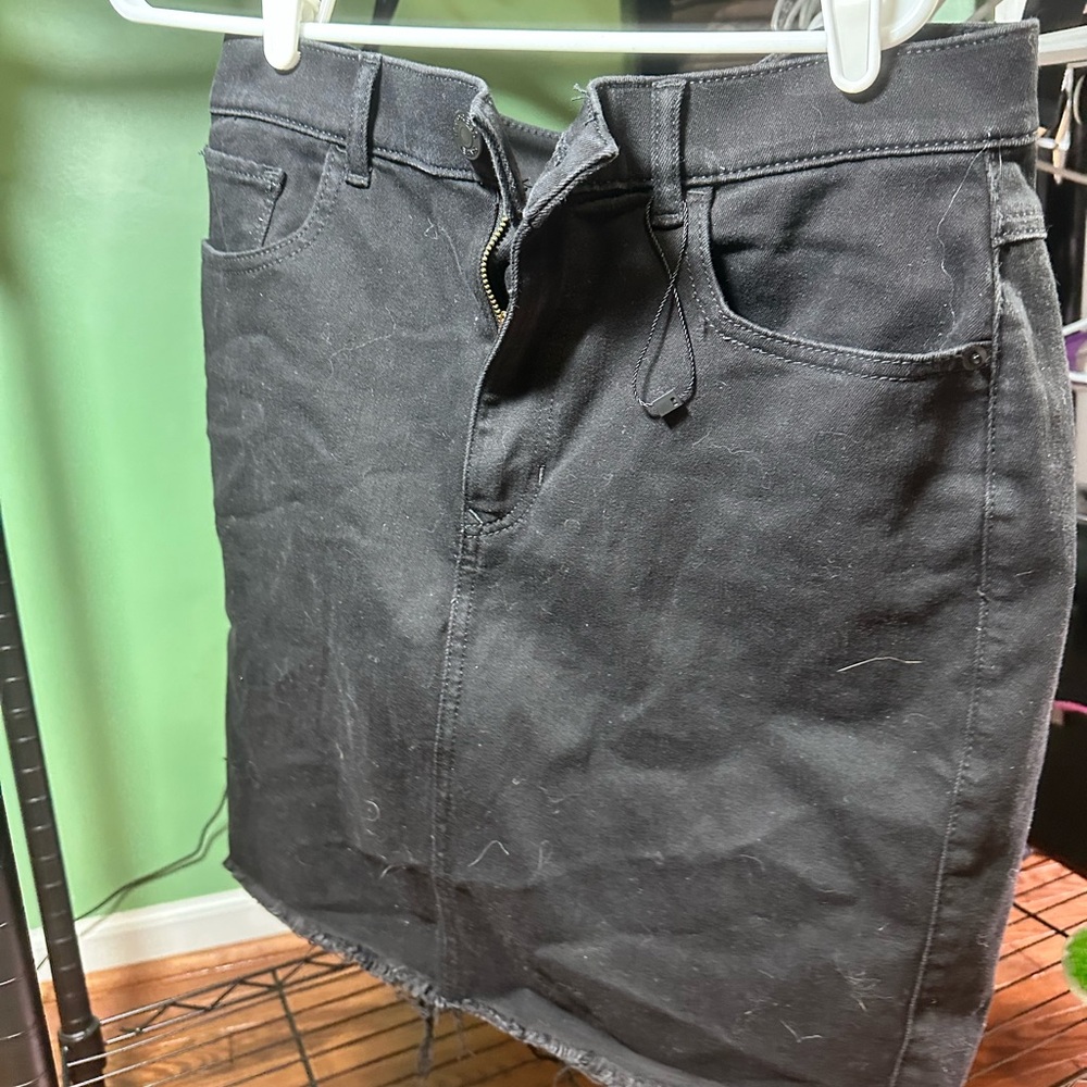 Express Classic Black Denim Skirt